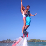 Girl and Guy on FlyBoard